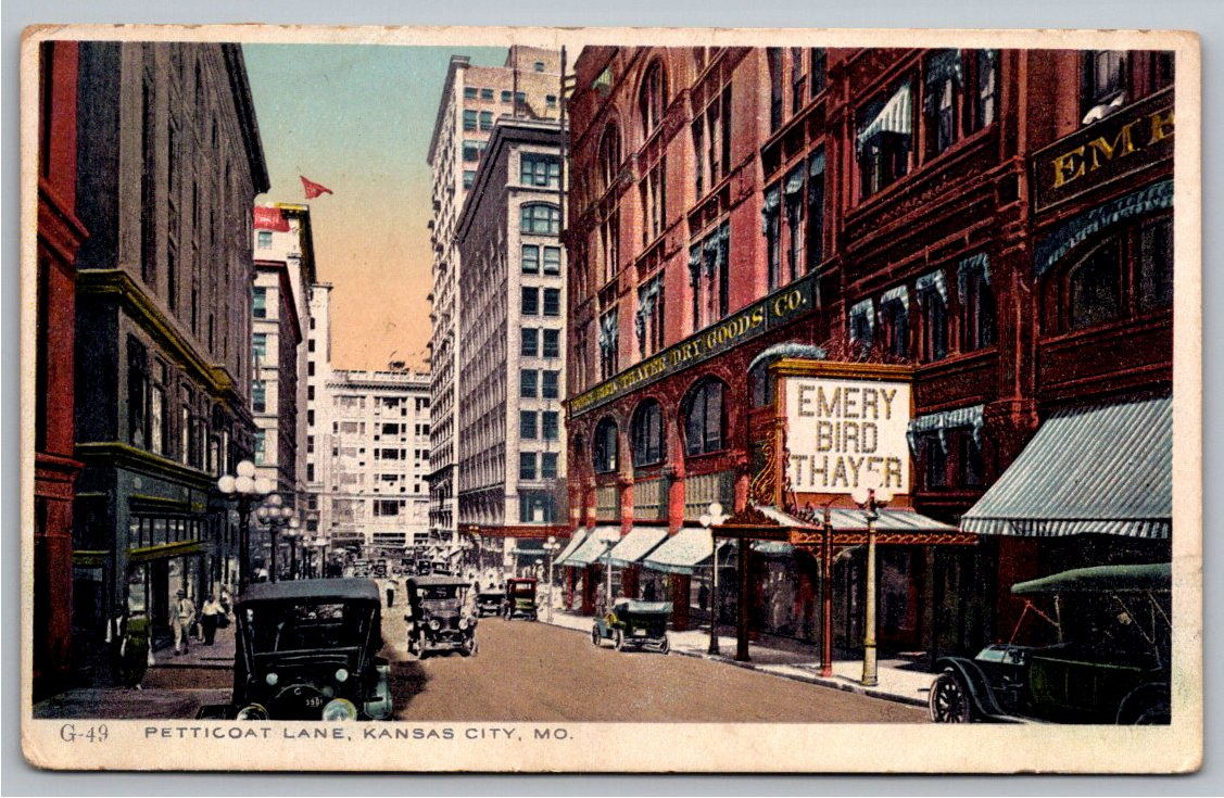 1910s Petticoat Lane Kansas City MO Fred Harvey Vintage Postcard