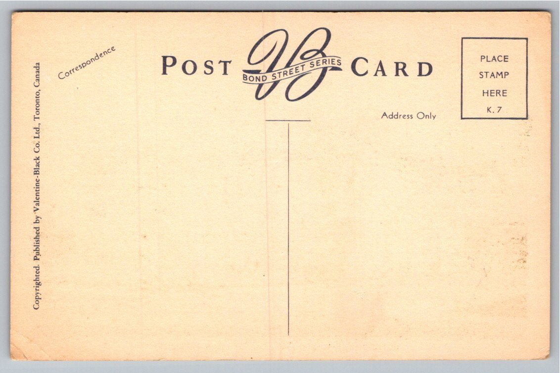 Vintage Hotel Dieu Kingston Ontario Postcard | Valentine-Black - Back / Reverse View