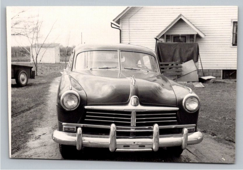 Original 1948-1949 Hudson Automobile Vintage B&W Photo Snapshot