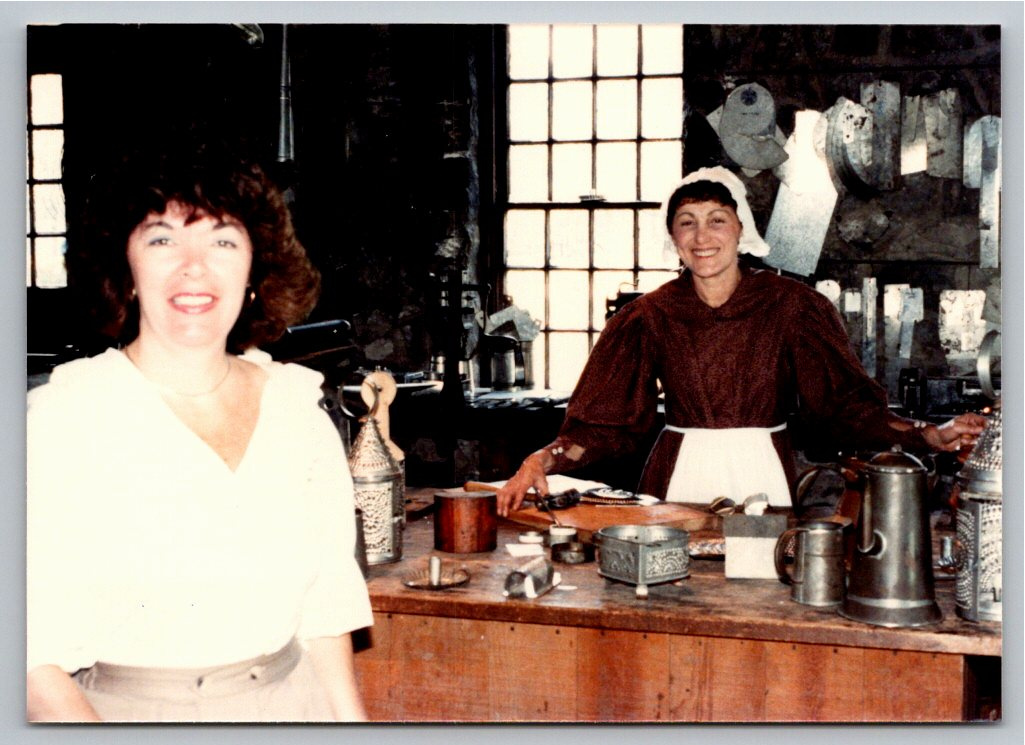 1980s Tinsmith Living History Workshop Vintage Color Photo