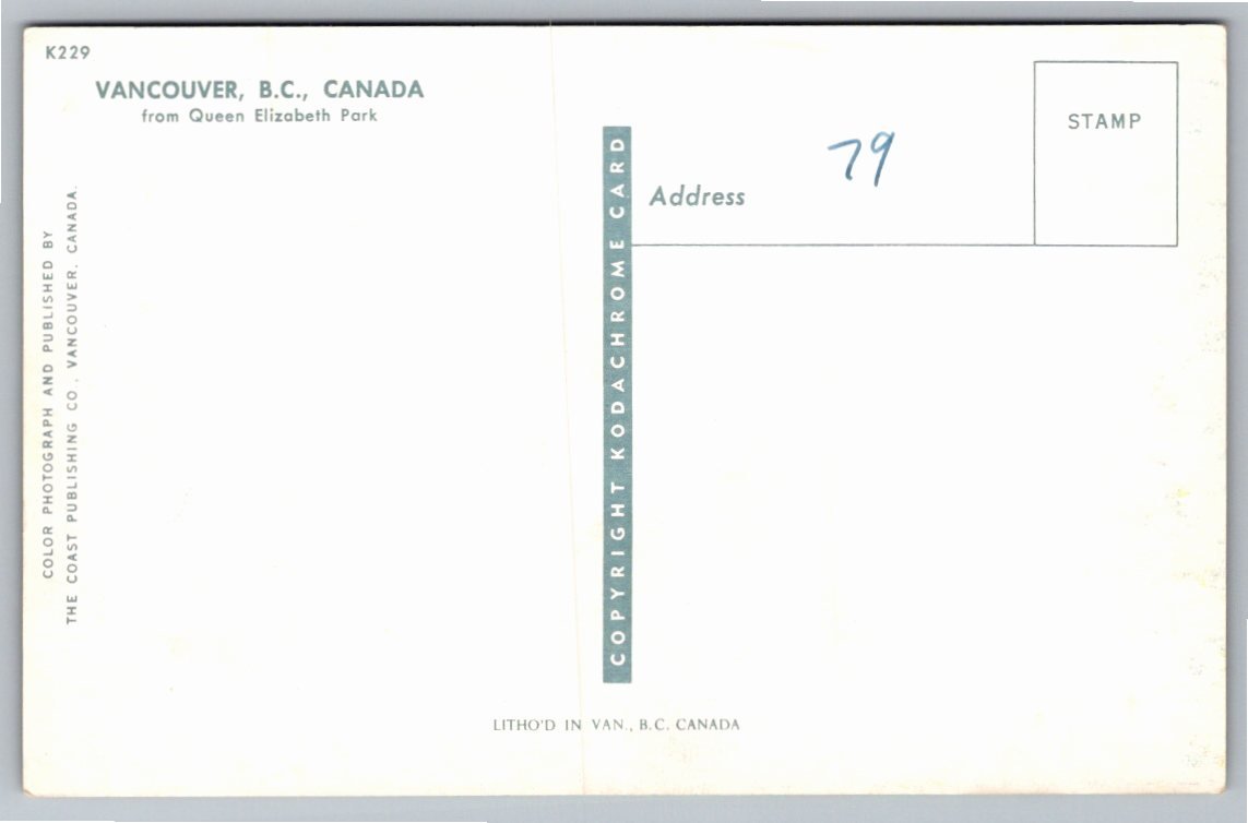 Vintage Hotel Vancouver Postcard B.C. Coast Publishing K-226 - Lot Photo 4