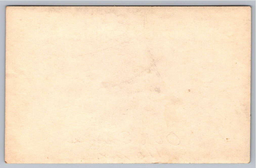 1930s Toddler Snookie & Fluffy Dog Outdoor Sepia Photo Snapshot - Back / Reverse View