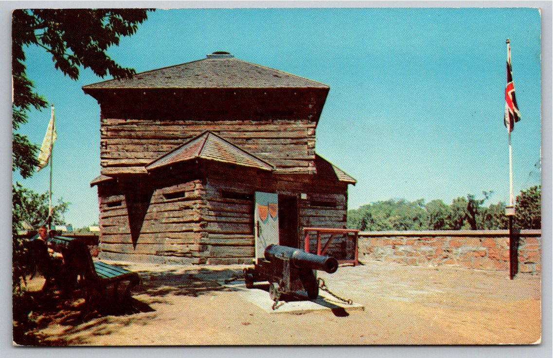 Vintage Postcard: Original Block House, St. Helen's Island