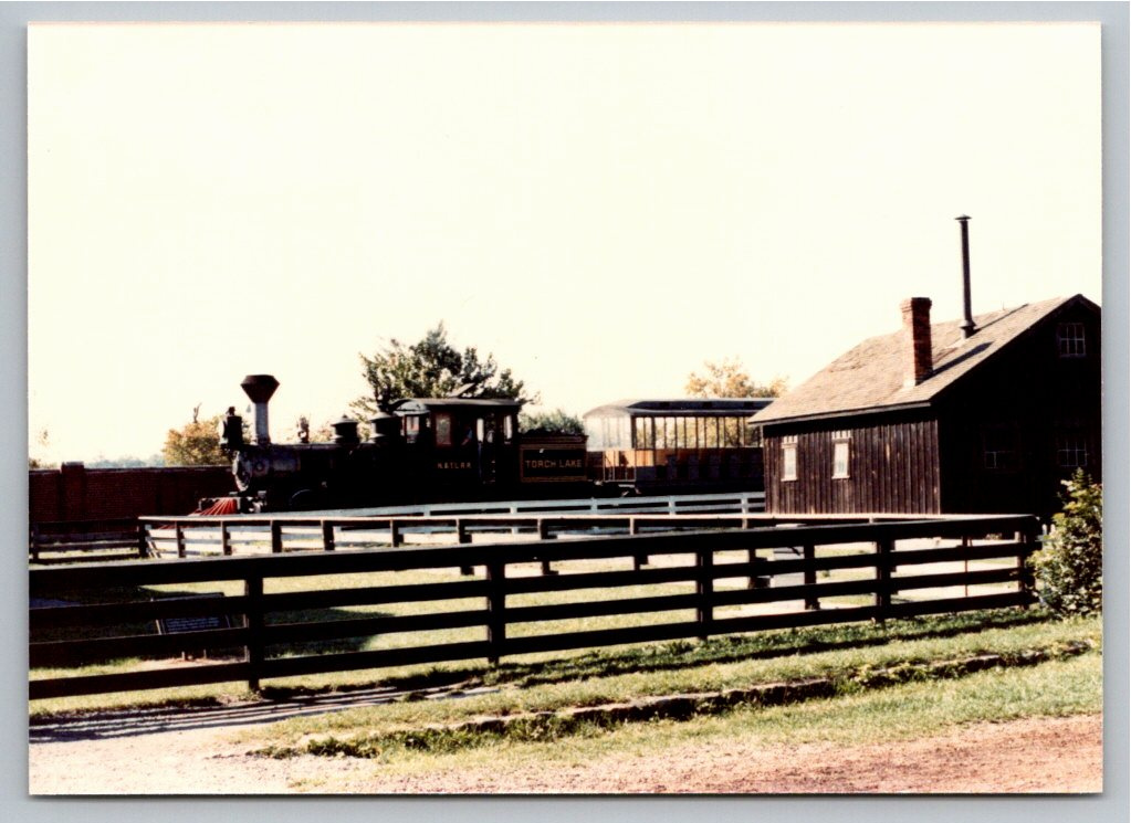 Vintage 1980s Photo: Torch Lake Steam Locomotive at Greenfield