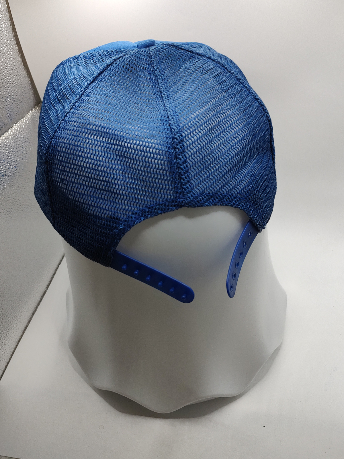 Vintage 1980s Nashville Music City USA Blue Foam Trucker Hat - Angle / View 3