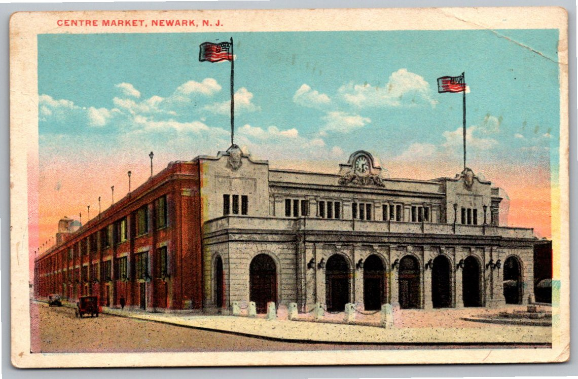 1920s Centre Market Building Newark New Jersey Vintage Postcard