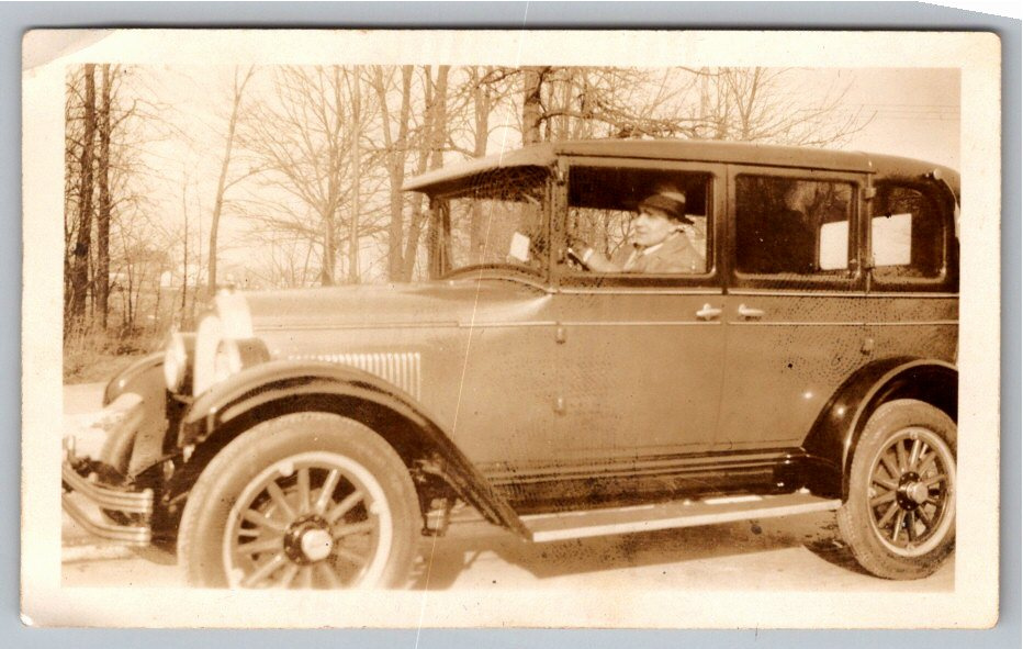 Vintage 1927 Willys Whippet Sedan Photo Snapshot - Driver