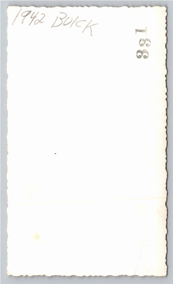 Vintage 1940s WWII USMC Marine & 1942 Buick Automobile Snapshot - Back / Reverse View