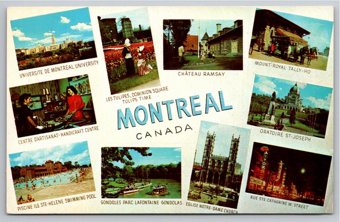 Vintage Montreal Quebec Multiview Postcard | UNIC 2124 Souvenir