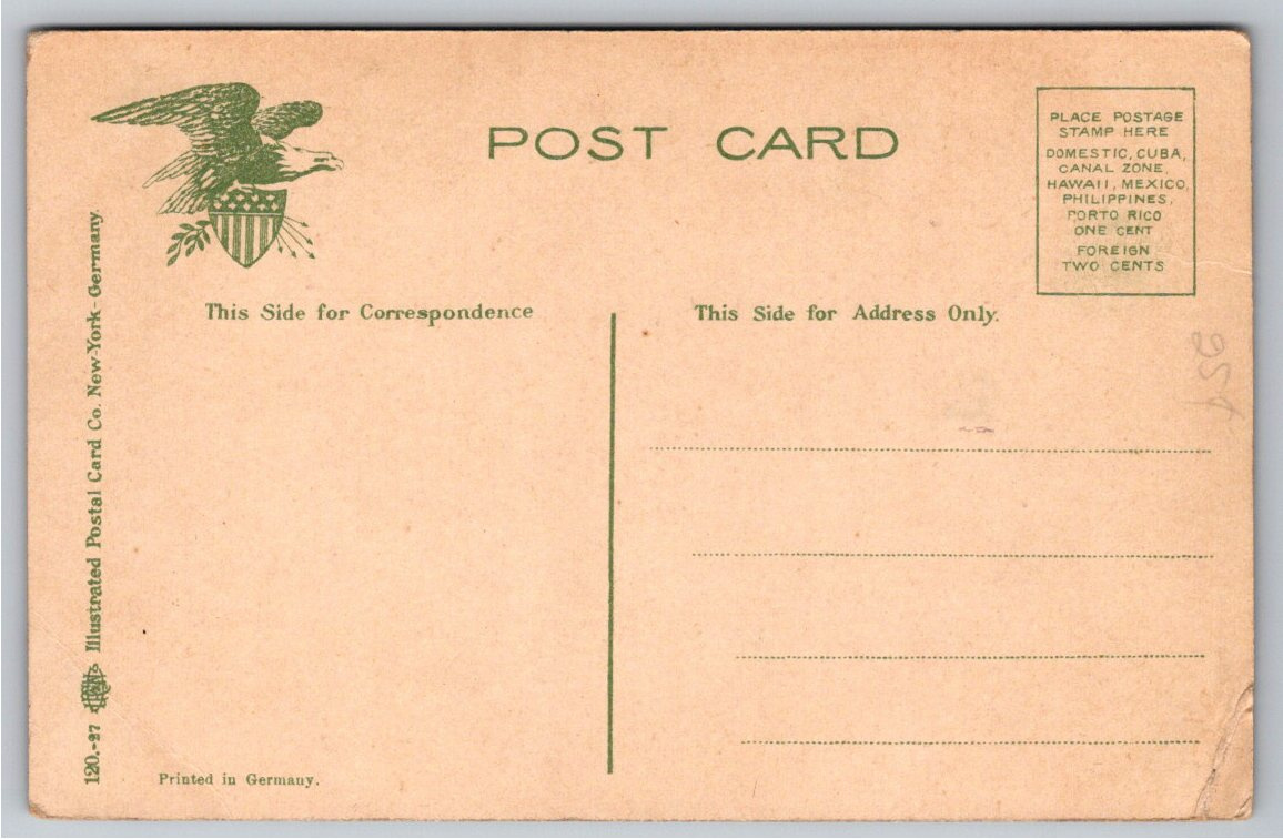 Vintage 1907 Petticoat Lane Kansas City Postcard | Antique MO - Back / Reverse View