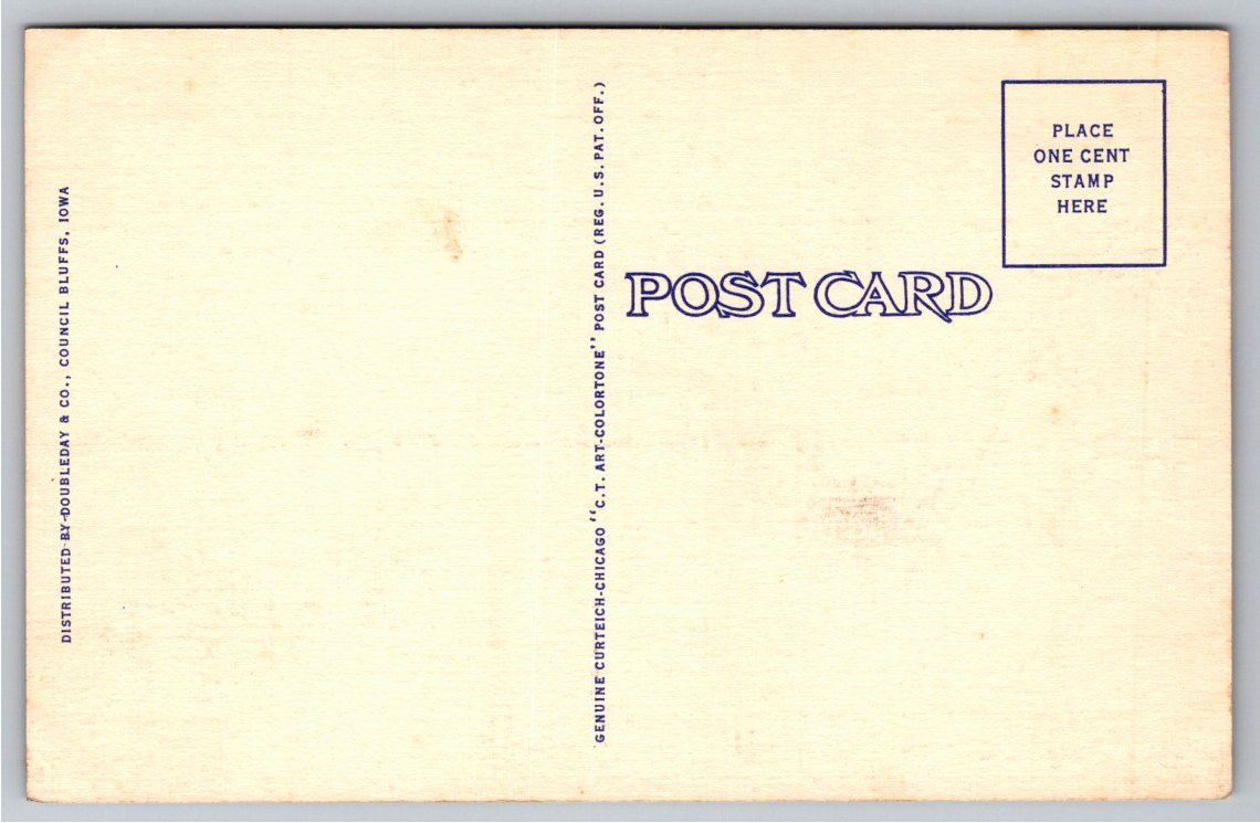 1939 Margie Greenough Bronco Bucking Horse Rodeo Linen Postcard - Back / Reverse View