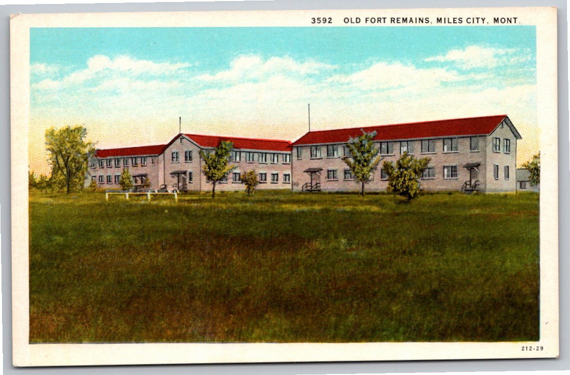 Vintage Miles City, Montana Postcard: Historical Fort Keogh
