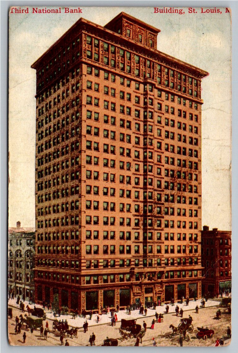 1912 St. Louis Third National Bank Building Vintage Postcard