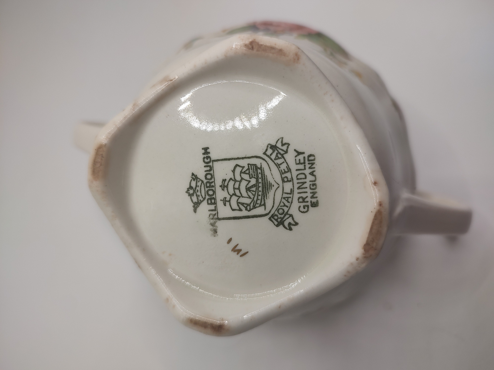 Vintage Grindley Marlborough Royal Petal Floral Covered Sugar - Angle / View 2