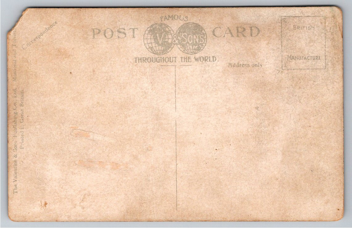 Vintage c. 1910s Winnipeg Postcard: Main Street Subway & Transit - Back / Reverse View