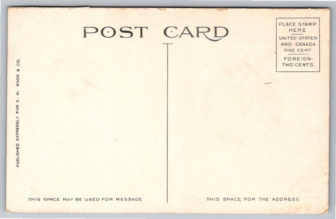 1903 St. Louis Flood & Steamboat Eads Bridge Antique Postcard - Back / Reverse View
