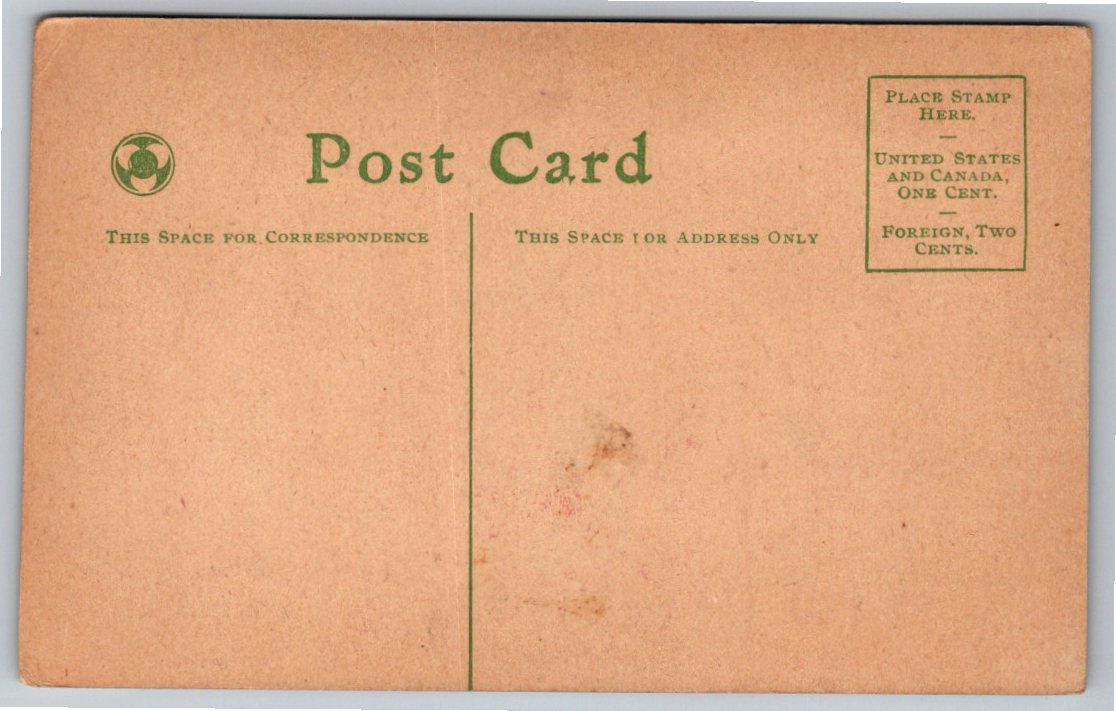 Antique Kyoto Japanese Tea House Garden Color Postcard c. 1900s - Back / Reverse View
