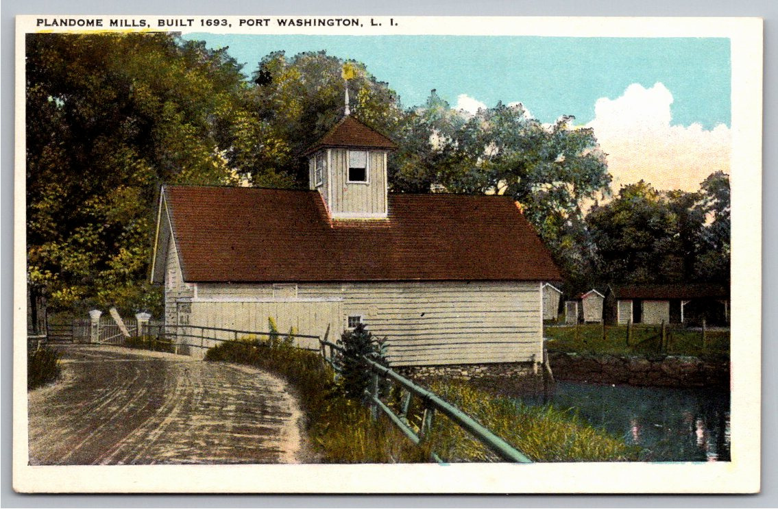Vintage 1920s Plandome Mills Postcard: Port Washington, Long