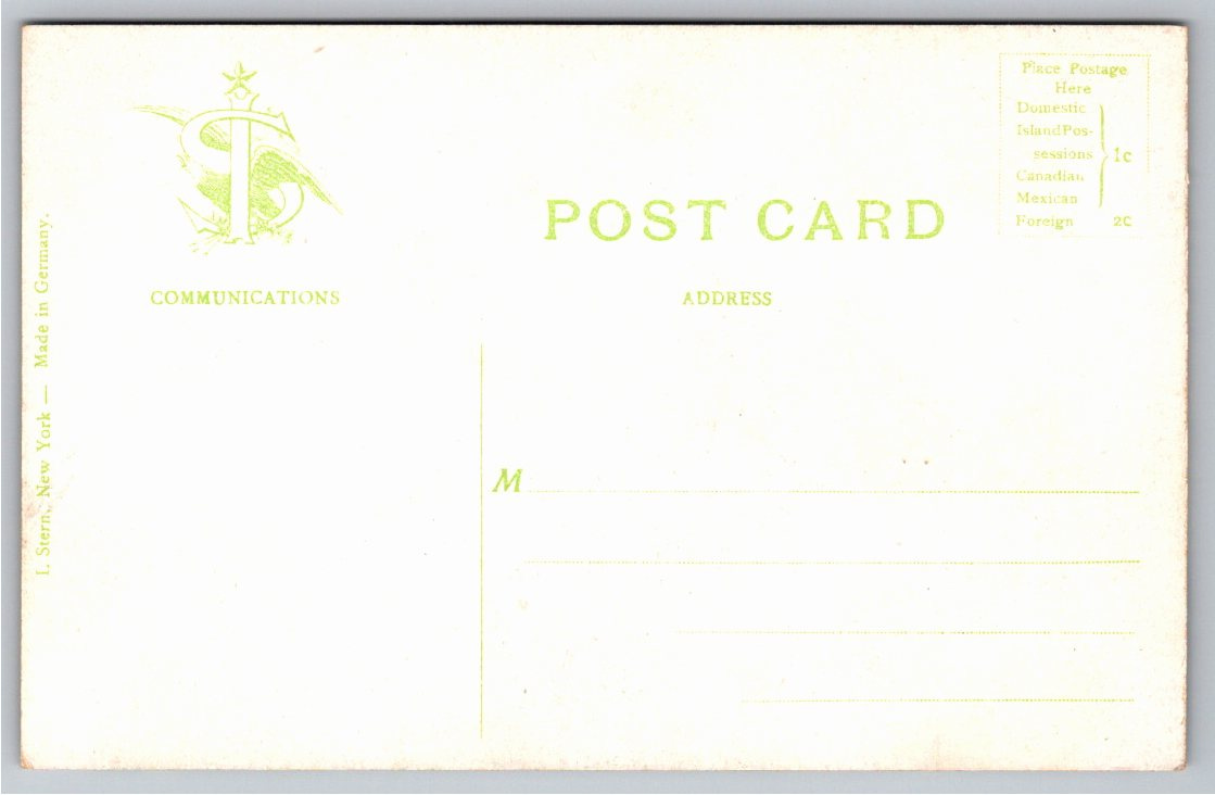 1900s Historic Jamestown Virginia Brick Church Tower Vintage - Back / Reverse View