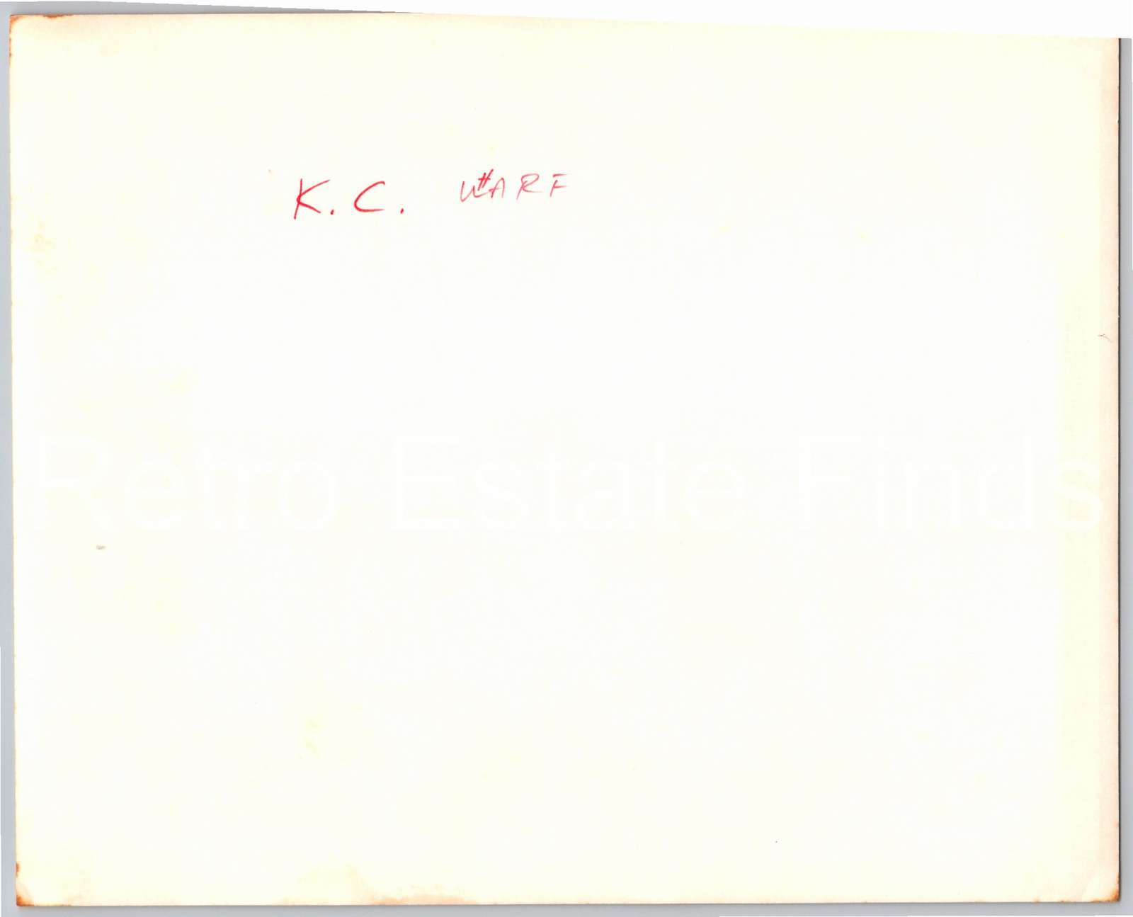 Vintage 1960s KC Wharf Wooden Fishing Boats Black & White Print - Back / Reverse View