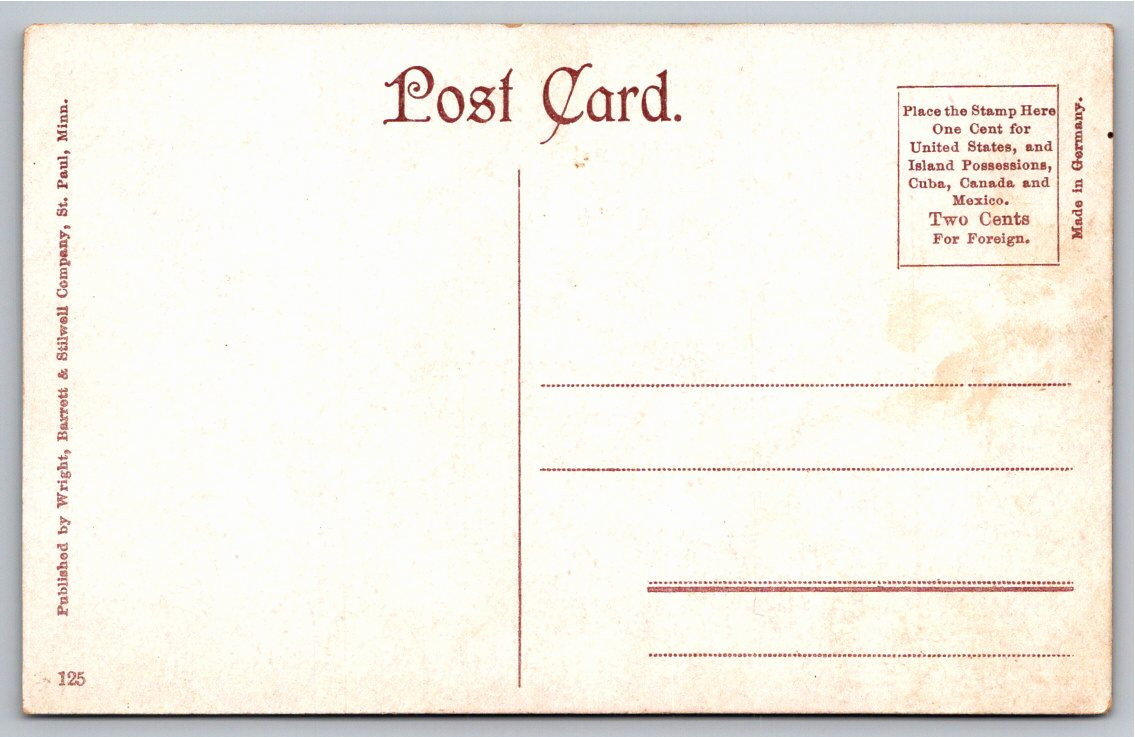 Vintage 1908 Postcard: Fifth Street & Pittsburgh Building, St. - Back / Reverse View