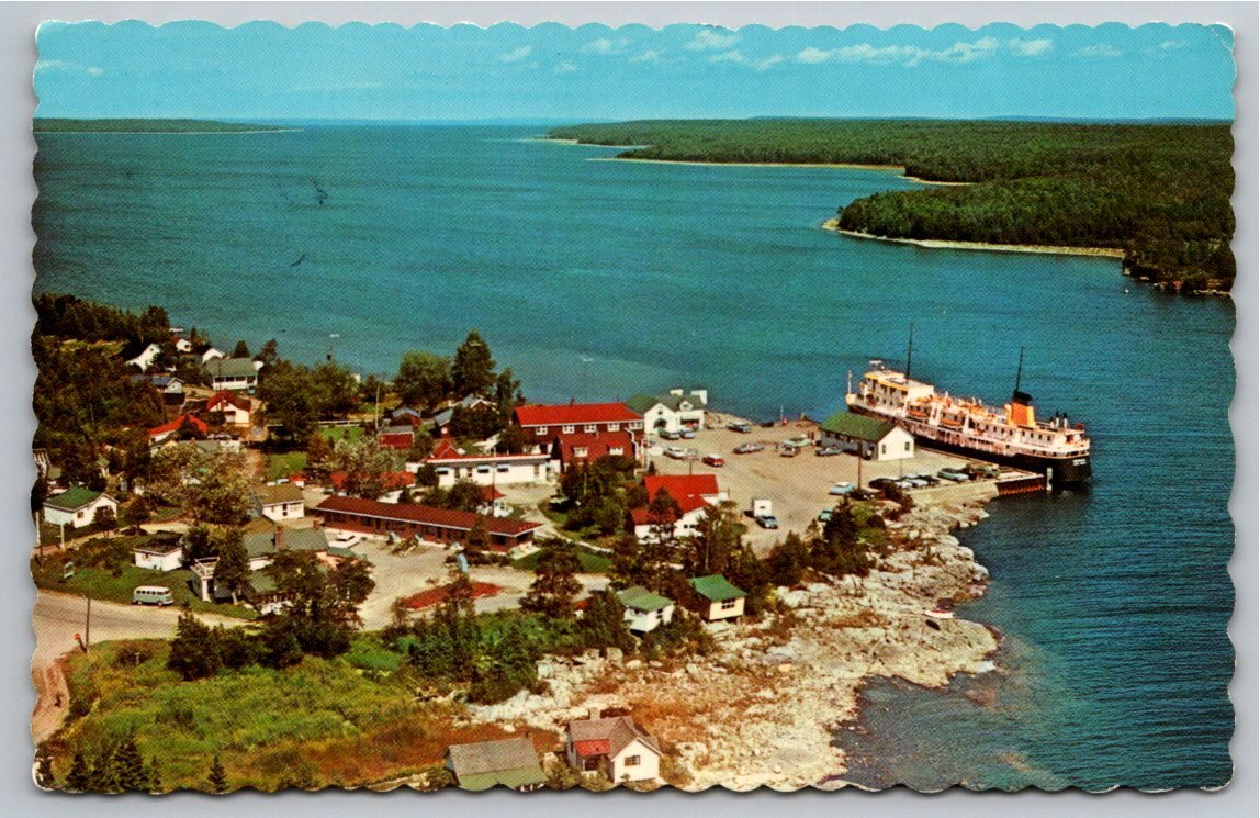 Vintage Manitoulin Island Postcard: MS Norgoma at South Baymouth