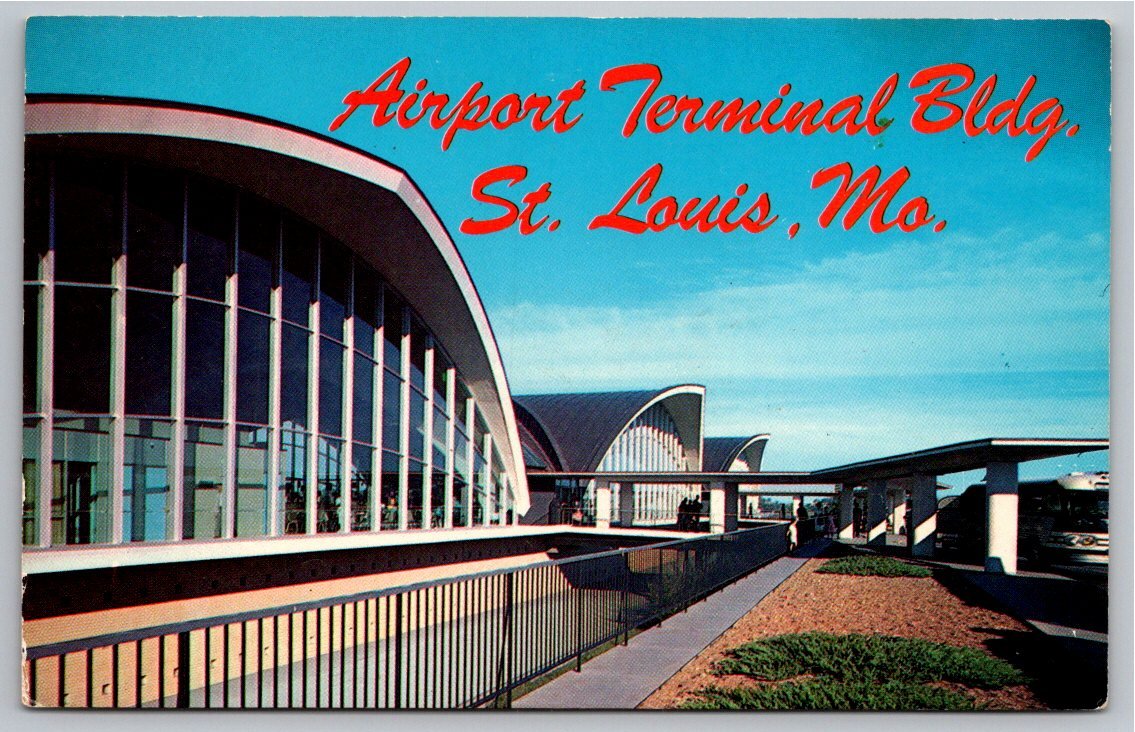 Vintage Lambert St. Louis Airport Postcard: Mid-Century