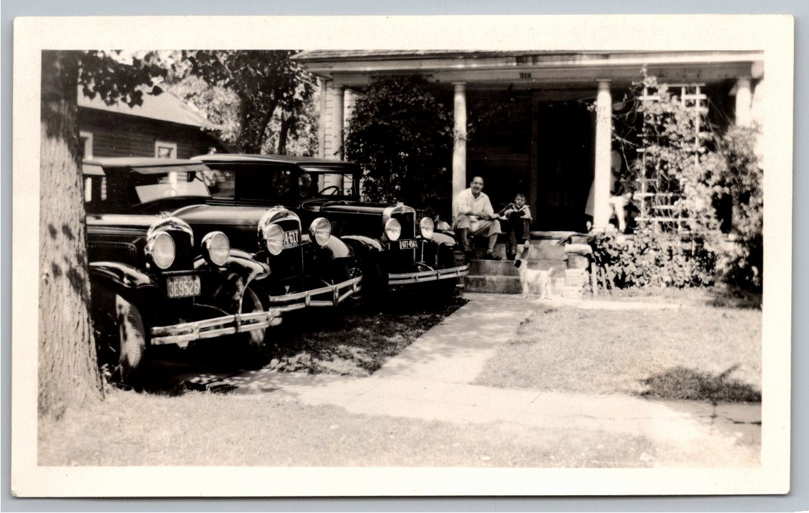 1930s Vintage Snapshot: 1929 Chrysler, Hudson & Chevy Cars on