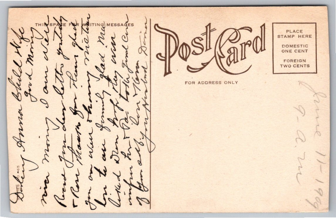 1909 Lake Luzerne Adirondacks New York Scenic Shoreline Postcard - Back / Reverse View