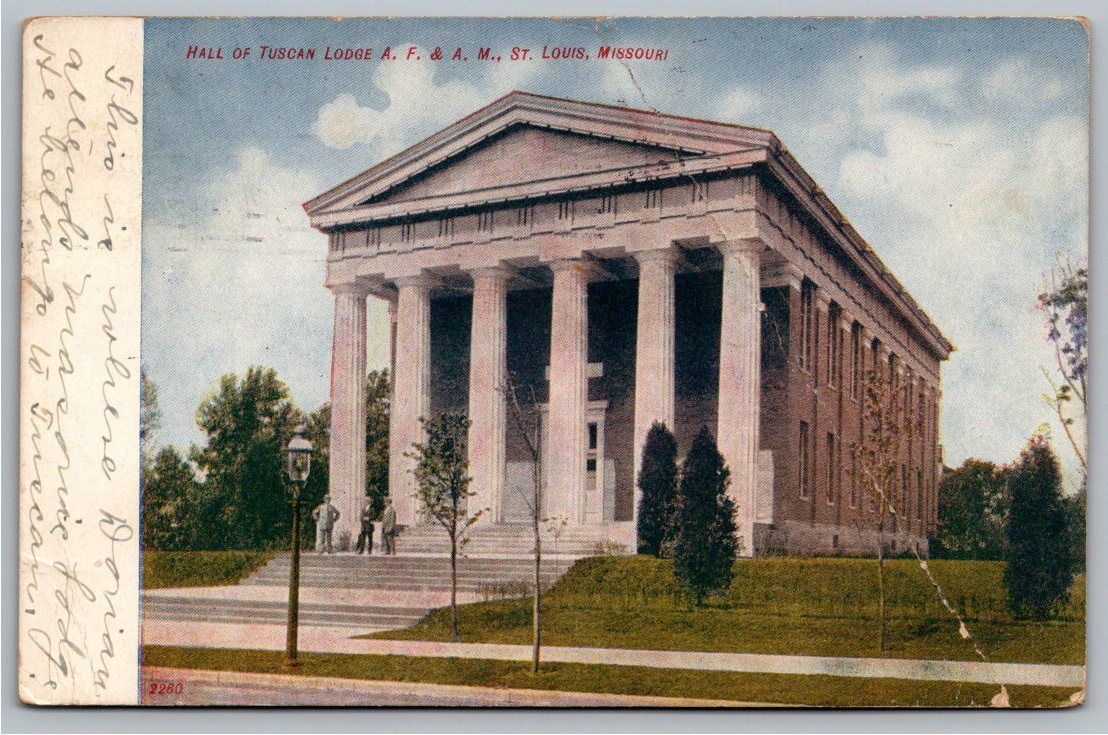 1909 St. Louis Tuscan Lodge A.F. & A.M. Masonic Postcard Set