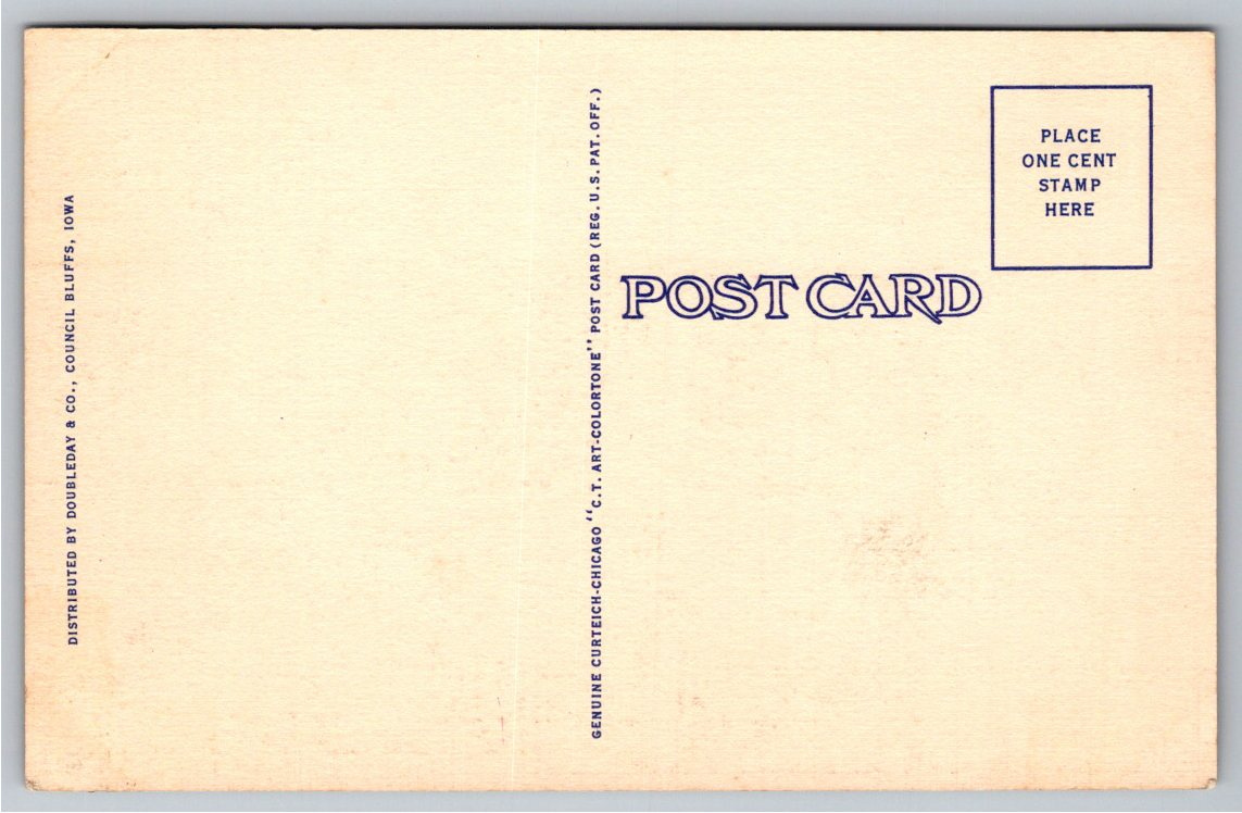 Vintage 1939 Rodeo Postcard: Charlie Johnson Thrown from Wild - Back / Reverse View