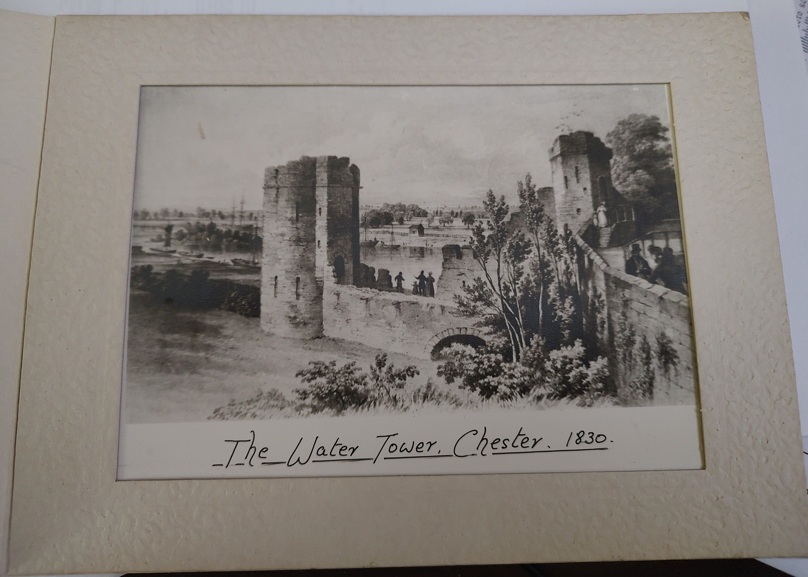 Vintage Chester Water Tower Mounted Art Print Souvenir Photo Card