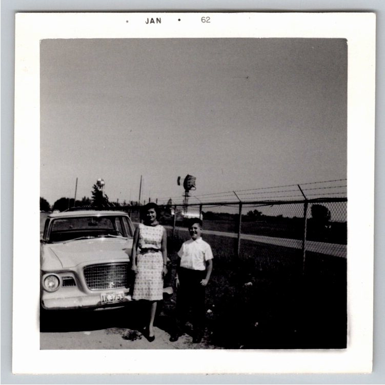 1962 Vintage Photo: Studebaker Lark Automobile & Airport Beacon