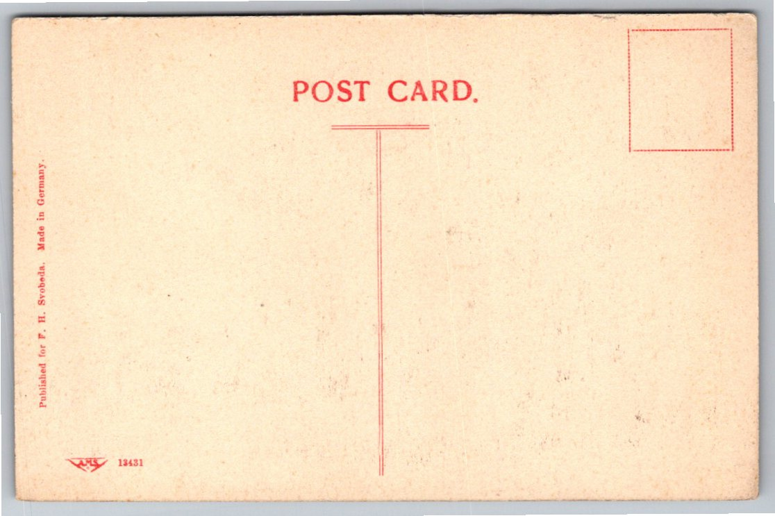 Antique 1908 Schuyler, Nebraska High School Architectural - Back / Reverse View