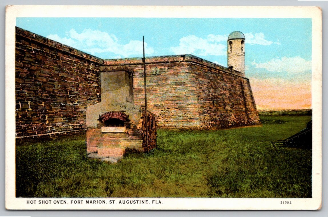 Vintage Postcard: Hot Shot Oven at Fort Marion, St. Augustine