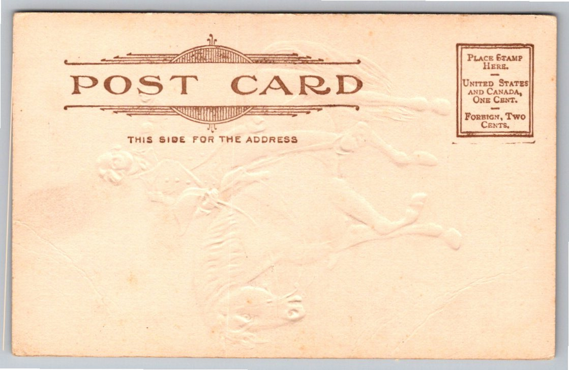 1900s George Washington Patriotic Embossed Undivided Postcard - Back / Reverse View