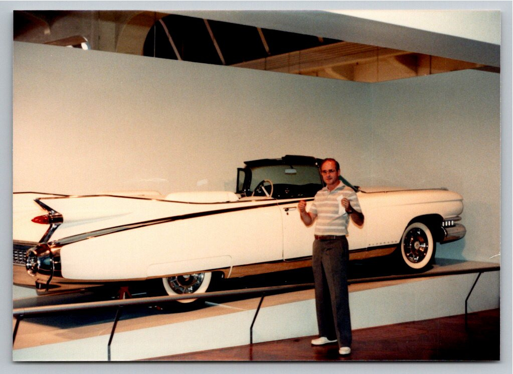 1980s Vintage Photo: 1959 Cadillac Eldorado Convertible Display