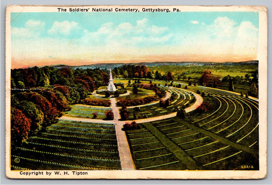 1910s Gettysburg Soldiers' National Cemetery Postcard by W.H.