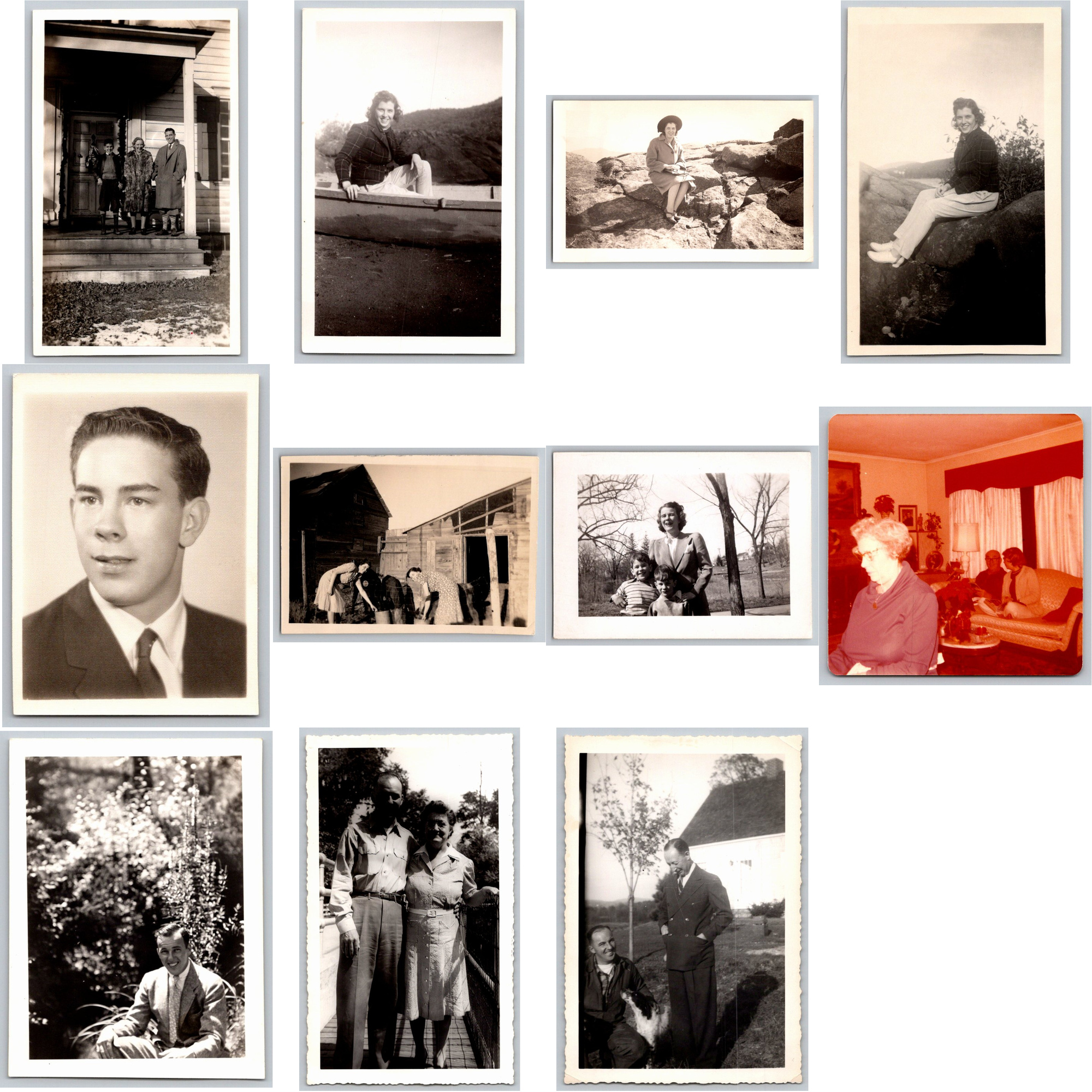 Curated Lot of 11 Vintage Black and White Mid-Century Photographs