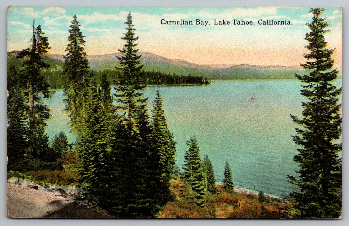 Vintage 1910s Carnelian Bay Lake Tahoe Cardinell Vincent Postcard