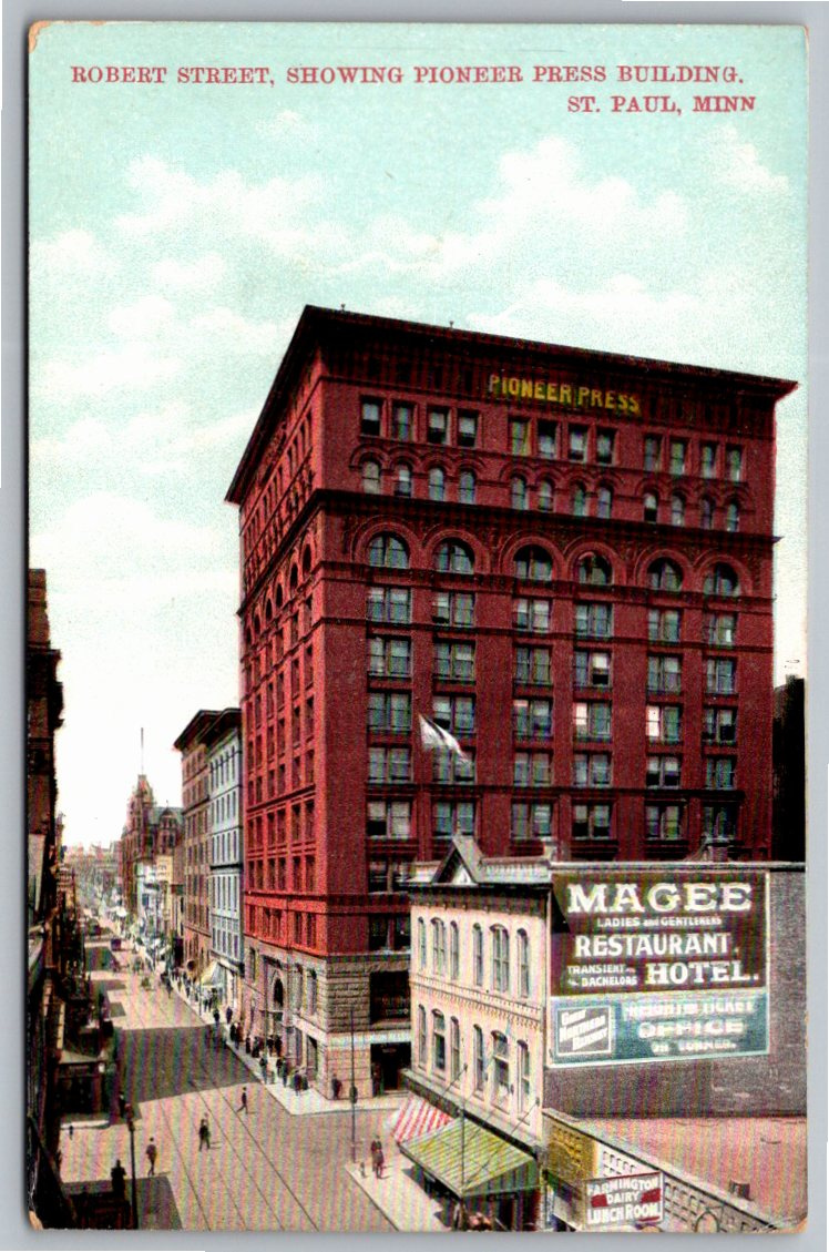 Pioneer Press Building St. Paul Minnesota 1900s Vintage Postcard