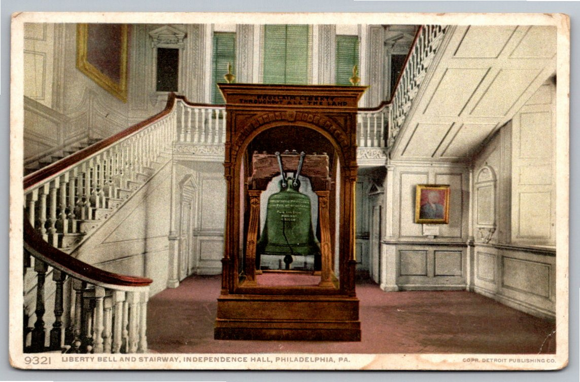 Antique Detroit Publishing Liberty Bell Independence Hall
