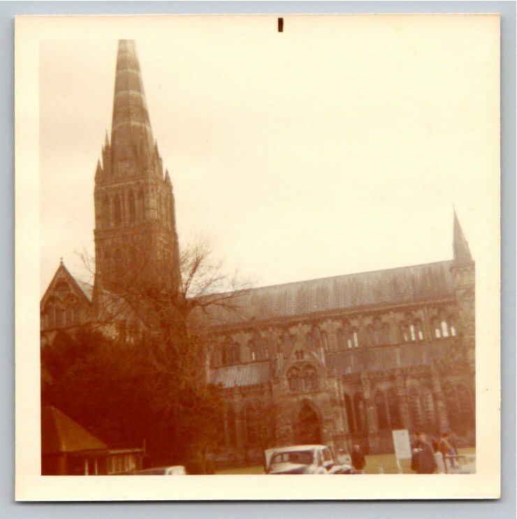 1970 Salisbury Cathedral Vintage Color Snapshot: English Heritage