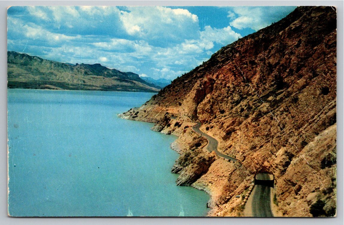 Vintage Postcard: Buffalo Bill Reservoir & Cody Road to