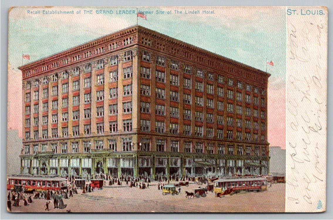 1906 St. Louis Grand Leader Department Store Postcard Tuck 2220