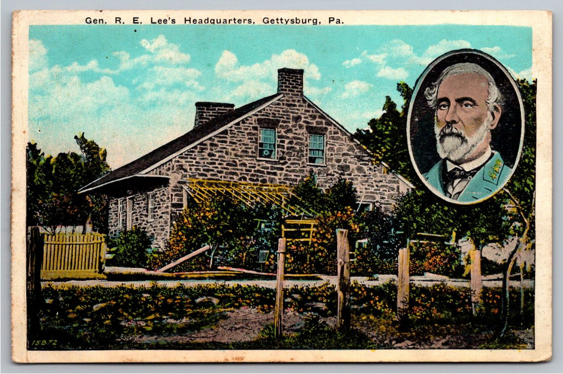 1920s General Robert E. Lee Gettysburg Headquarters Postcard
