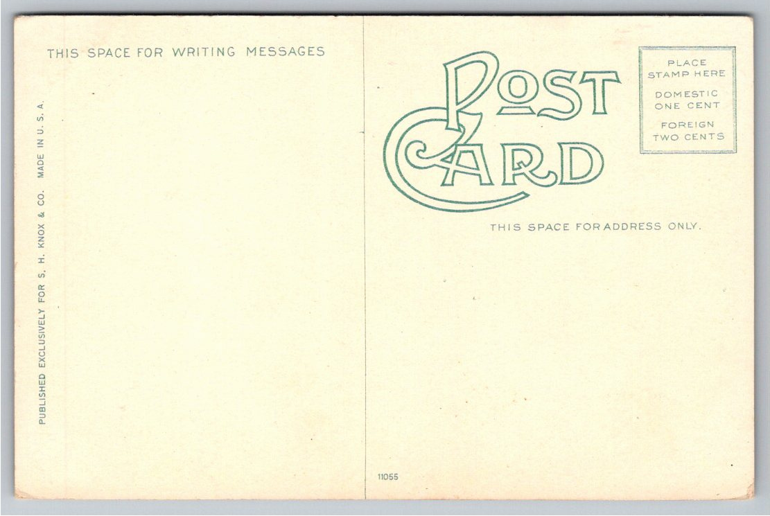 Vintage 1908 Kansas City Postcard: 9th Street & Paseo Fountain - Back / Reverse View