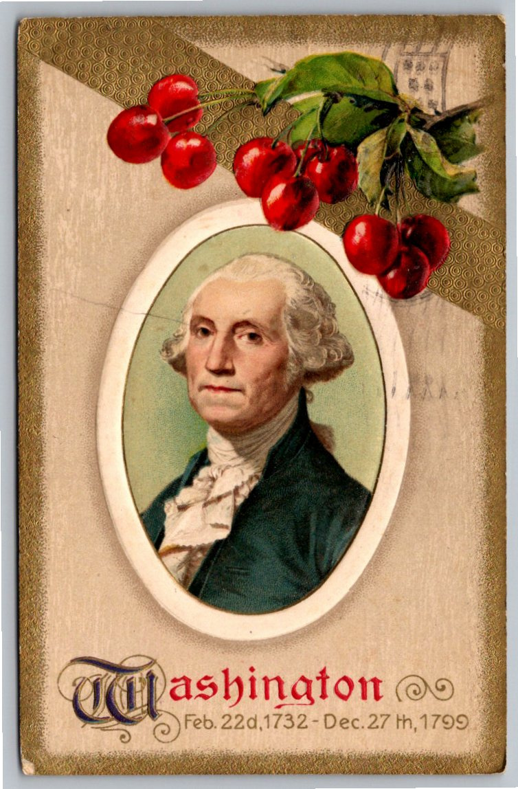 1911 George Washington Birthday Embossed Postcard Blackwell