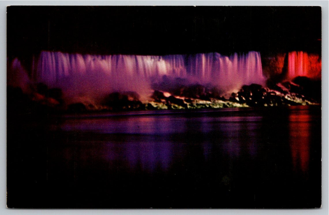 Vintage American Falls Illuminated Postcards: Niagara Falls at - Angle / View 4