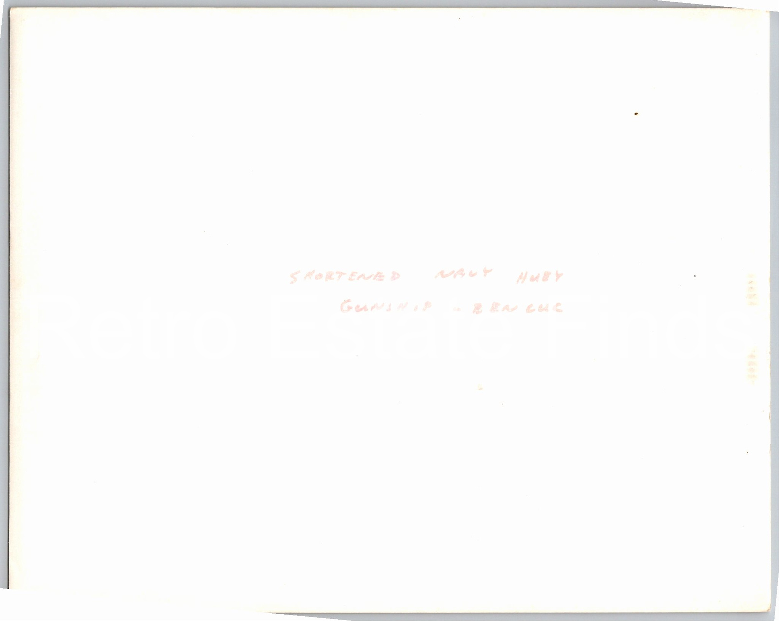 Vintage 1960s US Navy UH-1 Huey Gunship Photo - Ben Luc Vietnam - Back / Reverse View
